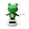 Solar Powered Shaking Head Frog Doll Car Ornament Cartoon Dancing Animated Doll Automobile Dashboard Decoration Car Accessories