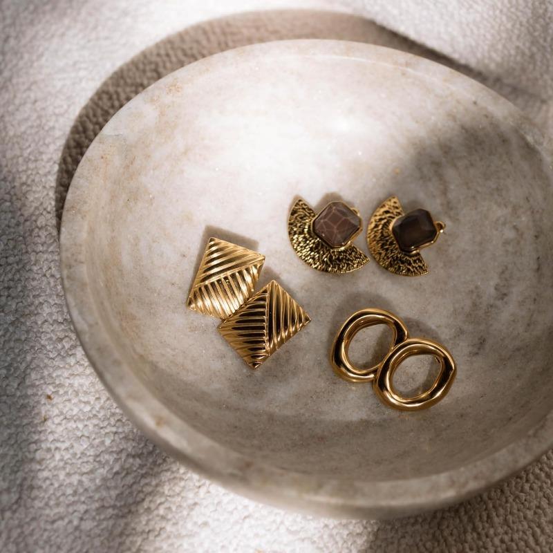 Retro Geometric Spiral Earrings, Women's Hip-hop Gold Earrings, Irregularly Designed Trendy and Cool Personalized Jewelry Earrings.