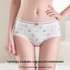 Girls' Cute Bear Lace Seamless Silk Lingerie with Antibacterial Breathable Mid-Waist Design