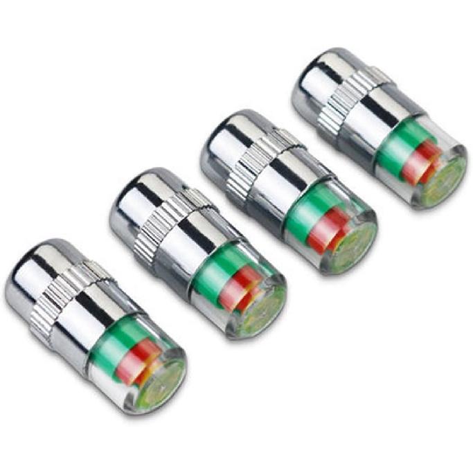ANKI HAPPIGO 8Pcs 2.2Bar 32-To-35 PSI Car Tire Pressure Monitor Valve Stem Caps Sensor Indicator Easy To Read 3 Color Eye Alert