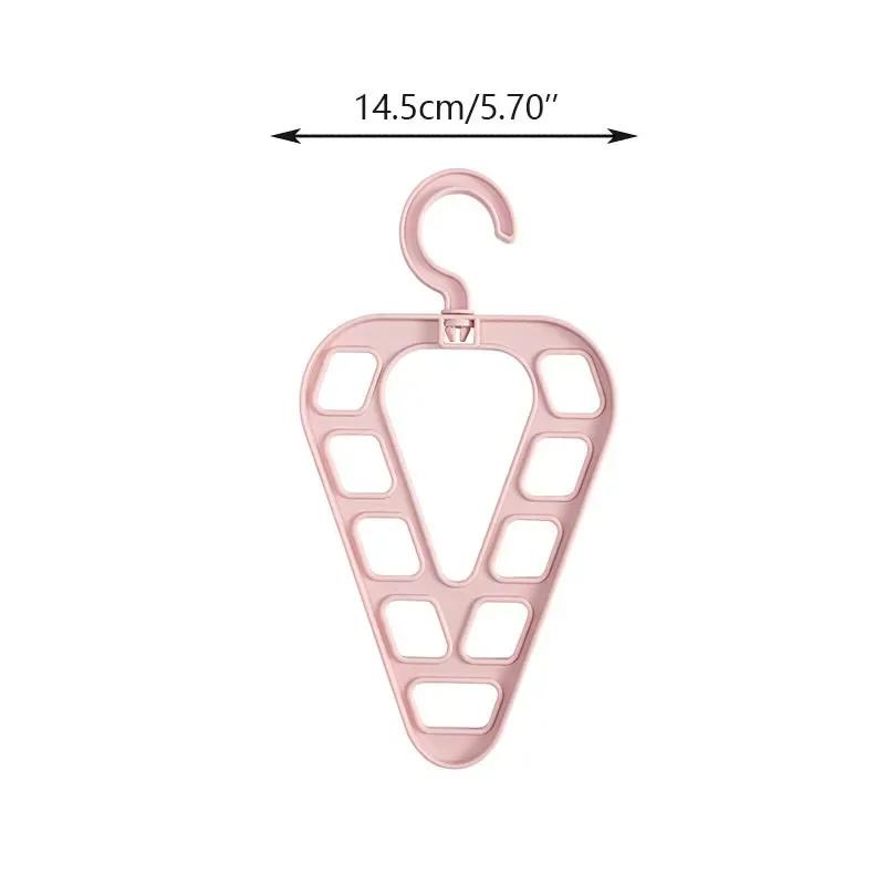 1pc Triangle Nine Hole Clothes Hanger with Rotatable Clothing Storage Rack, Suitable for Wardrobes and Organizing Rooms
