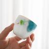 1 Pc Chinese Ceramic Teacup Handmade Lotus Tea Bowl Travel Master Meditation Cup Porcelain Tea Cup Household Tea Set 60ml