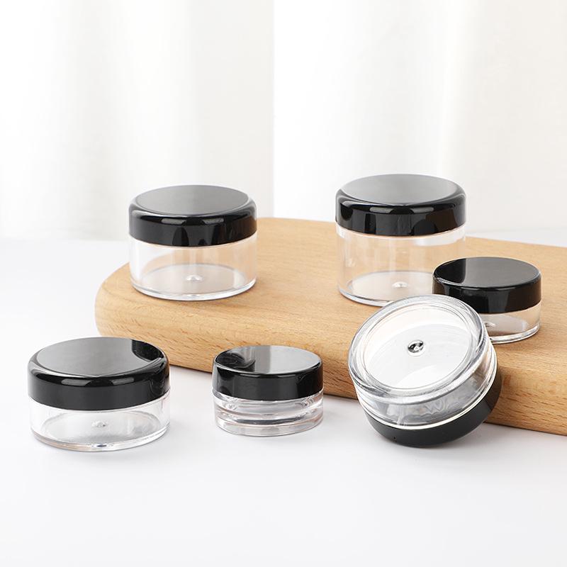 Portable Skincare Dispenser Set: Cosmetic Bottle & Cream Jar with Lid