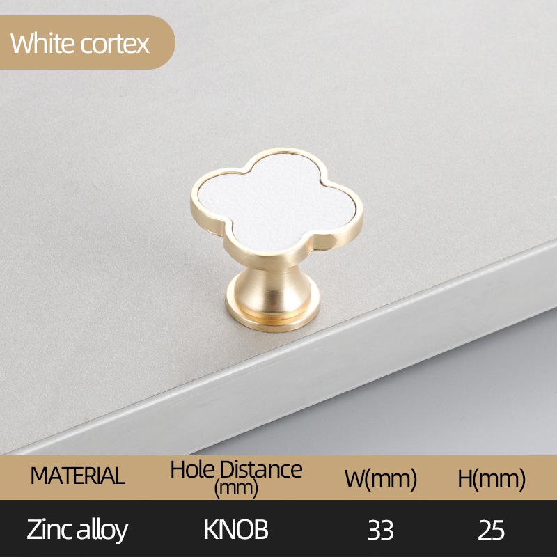 Oukali Four Leaf Zinc Alloy Furniture Mix Color Cabinet Handles Knobs