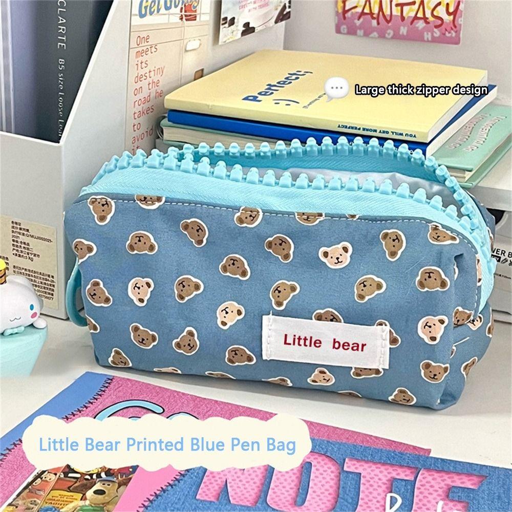 

Bear Pencil Case Large Capacity Pen Box Portable Pen Bag School Office