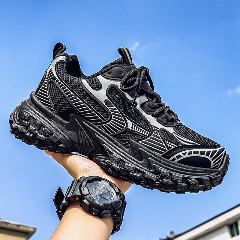 New Fashion Men 's Four Seasons Comfortable Thick Sole Shoes Students BoysTrending Soft Sole Breathable Casual Running Sneakers