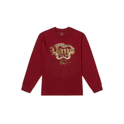 Long Sleeve T-Shirt Year Of The Snake Comfortable Soft Versatile Unisex Tops Red VN000P39BQS