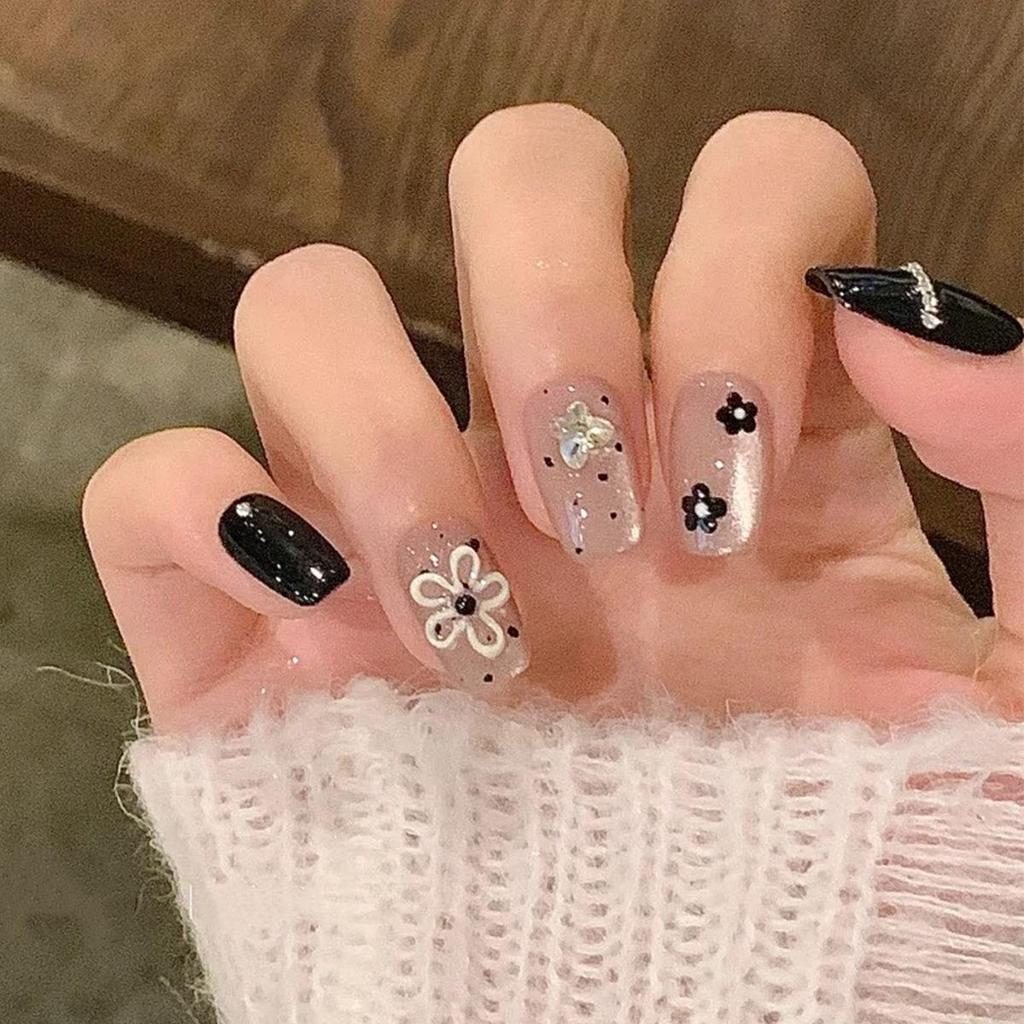 Handmade High-End Flash Diamond Nails: Boost Skin Glow with Pure Desire Style