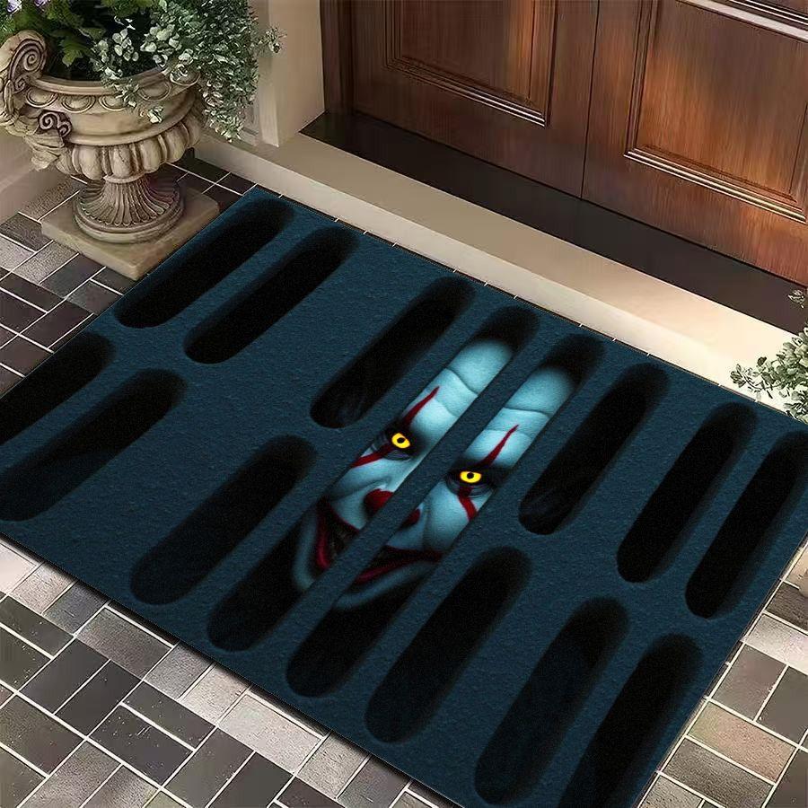 Underfloor Clown Crystal Velvet Carpet Bath Entrance Floor Mat Water Absorbing Anti-Slip Home Decoration