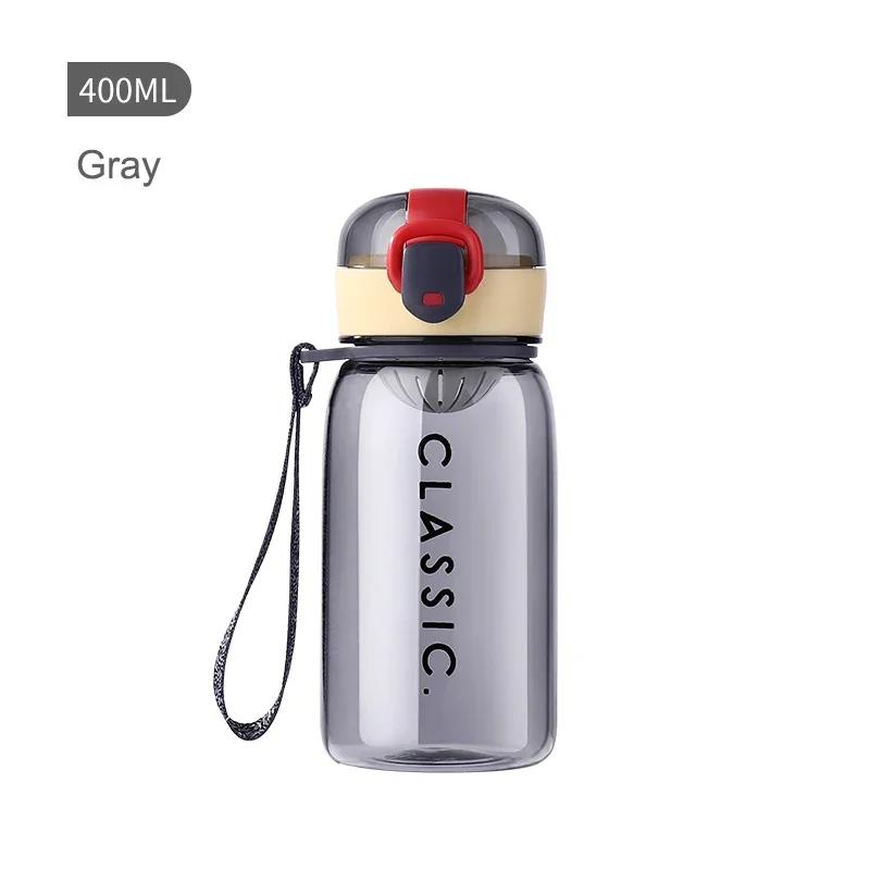 400ml Sports Water Bottle Outdoor Water Bottle With Rope Plastic Portable Water Cup Dinkware Camping Bike Bottle My Drink Bottle 400ml