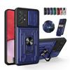 Luxury Shockproof Slide Camera Lens Case For Samsung Galaxy S22 S21 S20 A53 A73 A12 Redmi Note 11 10 iPhone 13 12 11 Pro Card Holder Ring Armor Cover