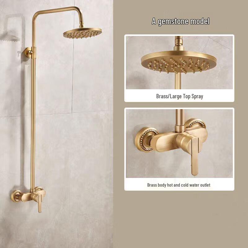 TLXT Antique Copper Pressurized Shower Set