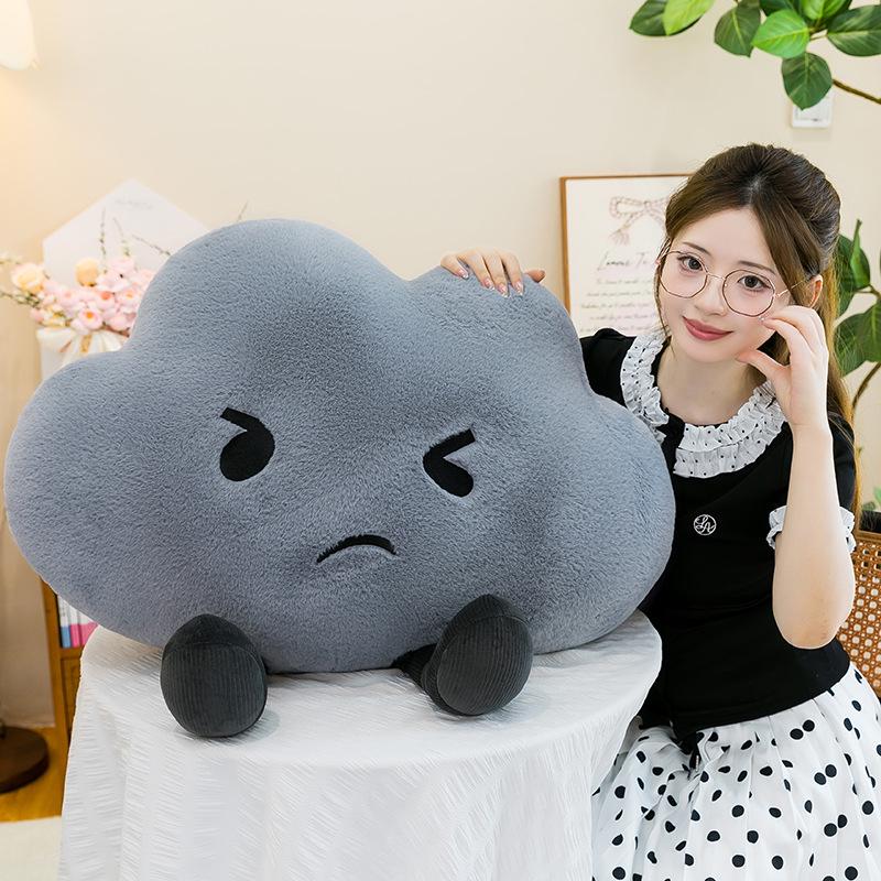 Cloud Plush Backrest Pillow for Girls – Soft Dormitory Sofa Cushion & Lumbar Support