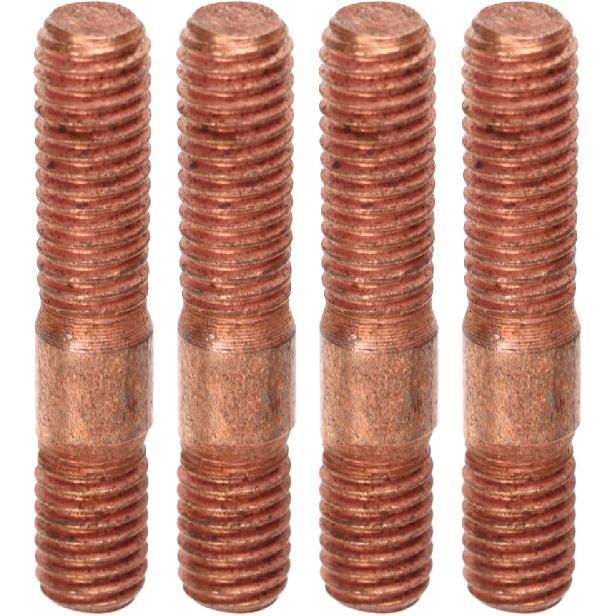 Piping & Piping Kits,8 Pcs M8 1.25 Threaded Turbo Studs Kit 8Mm Metal Alloy High Pressure Manifold Stud Bolt Nut Hardware