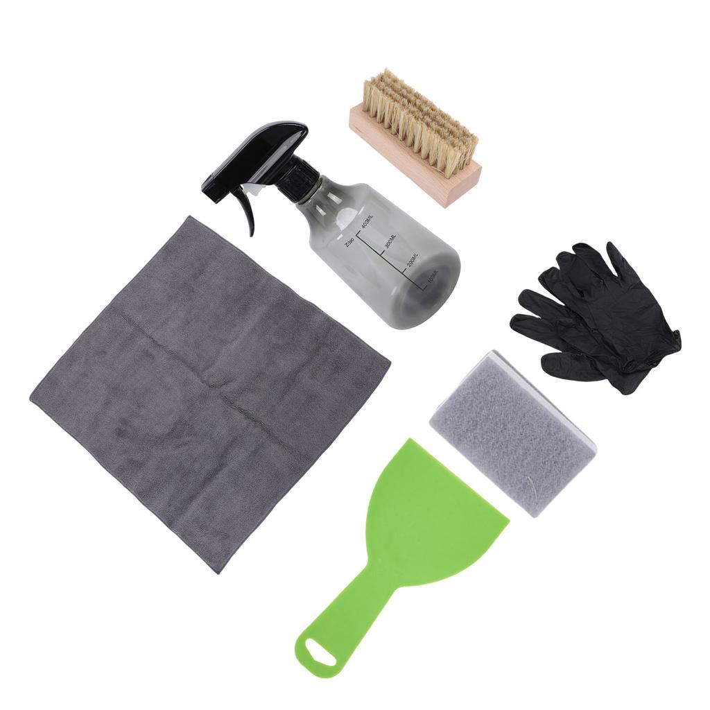 Headstone Cleaner Kit High Efficiency Labor Saving Cleaning Brush Scraper Sponge Gloves Spray Bottle Microfiber Cloth