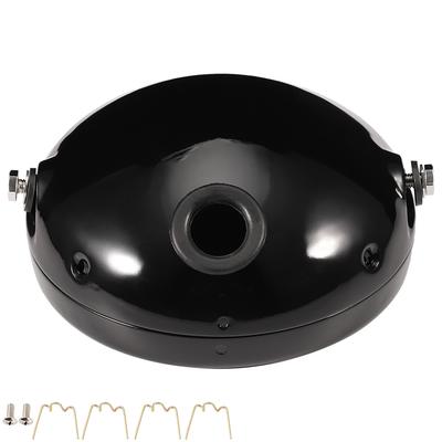 7 Inch Iron Motorcycle Modification LED Headlight Head Lamp Housing Cover(Black)