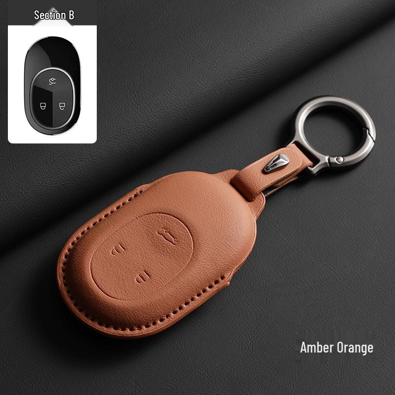 NIO ES6/EC6/ET5/ES8/ET7/ES7/EC7 Brown Key Cover and Buckle (2023 Model)