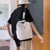 Schoolbag Solid Color Backpack Women's 1011 New Lightweight Large Capacity School Bag Versatile Nylon Travel Bag Commuter Small Backpack