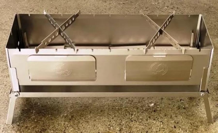 Compact Bonfire Grill All Titanium Wara's Mr.B-VI-DUO SHO-026-00