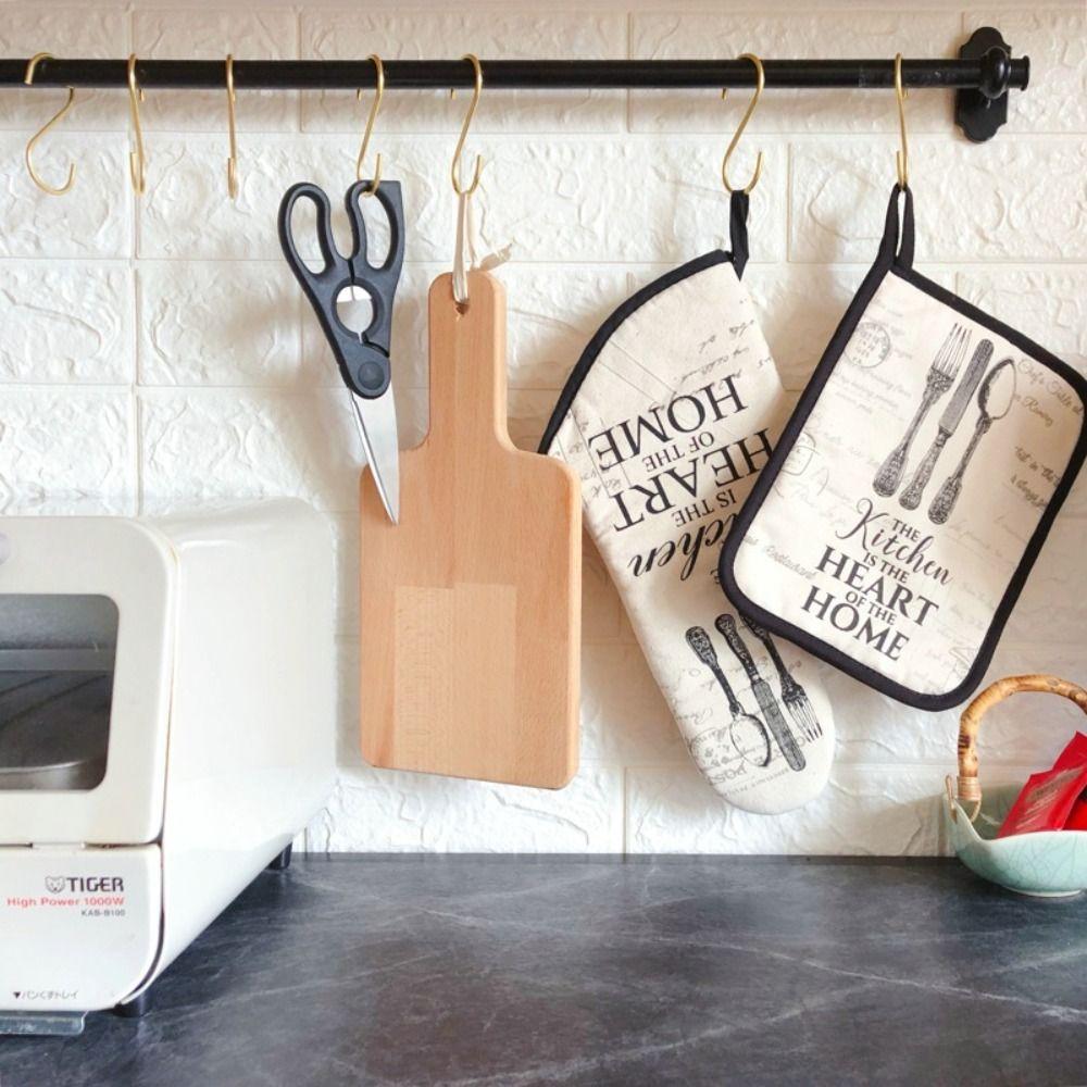 Cotton Oven Gloves Thickened Insulation Pads Kitchen Baking Accessories Anti Steam Gloves  Clothes