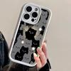 iPhone 17 Pro Max Black Cat Phone Case for Models 13/14/16