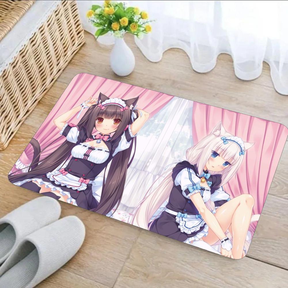 1pc Nekopara Bathroom Absorbent Mats Anti-Slip Mats Home Decor Supplies Carpets Home Kitchen Floor Mats