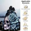 1pc Blue Rose and Spider Blanket  Cute Home Decor  Soft  Perfect Gift for Birthday or Christmas, Living Room, Travel, Camping