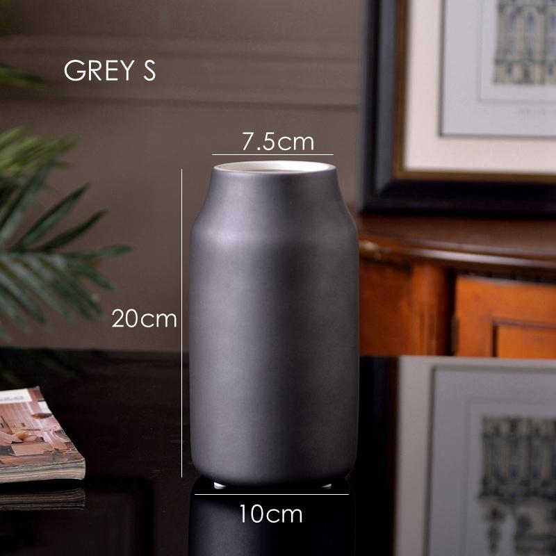 

1pc Matte Brown Vase Grey Porcelain Flower Vase Home Decoration Wedding Centerpiece Desktop Vase Ornament