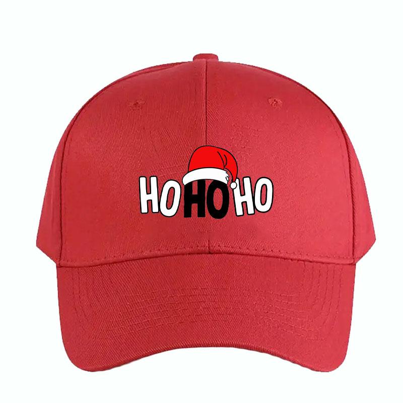 Christmas Ho Ho Ho Winter Holiday Cap Women Unisex Baseball Cap Adjustable