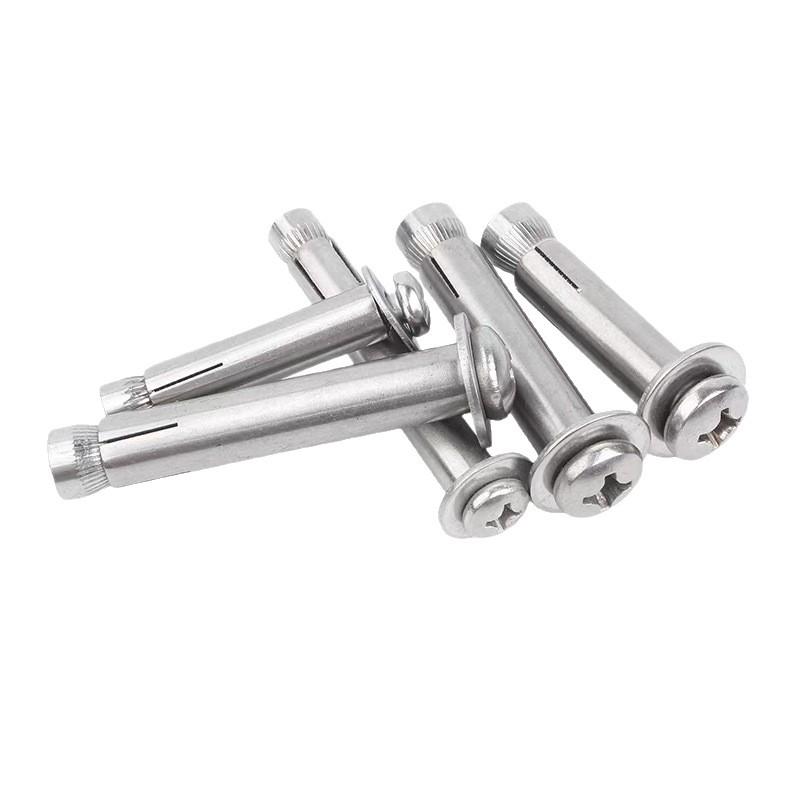 304 Stainless Steel Phillips Pan Head Expansion Screw, Half-Round Head Expansion Bolt, M6-M10.