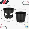Pot for growing potatoes on the balcony, black, 29.5 cm, set of 3