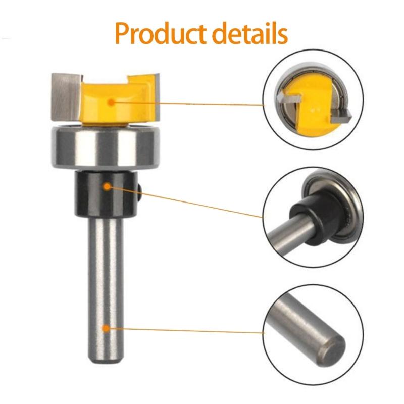 Einfach zu bedienender Kugellager-Doppelschneiden-Geradfräser 19,05 mm für komfortables präzises Trimmen im Holzhandwerk