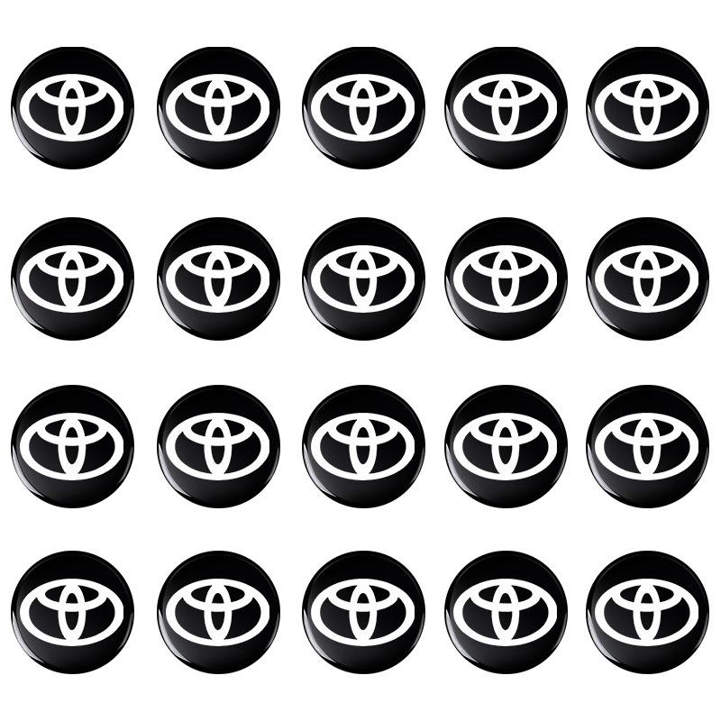 2/5/10 Stück 14MM Fernbedienungs-Autoschlüssel-Aufkleber Emblem Zubehör für Toyota TRD GR Yaris Corolla Avensis Aygo Vitz Vios Yaris Mark-X Mirai