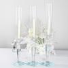 Crystal Single-Head Candlestick for Wedding and Event Decor - High Glass Tube Candle Holder