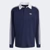 Adidas 3 Stripes Rugby Long Sleeve Polo Navy Ke3574