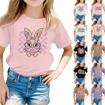 Toddler Girl Boy T-Shirts Kids Top Boys And Girls Printed Short Sleeved T-shirt