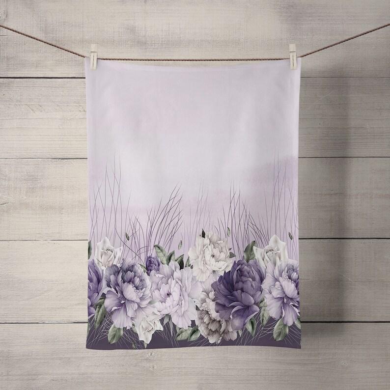 Lavender Floral Shower Curtain Holiday Cottage Bathroom Decor W60H190(CM)-1 Pcs