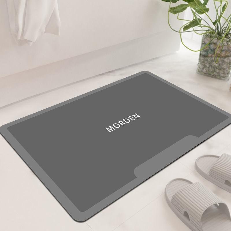 Diatom mud bathroom absorbent foot pad non-slip and dirt-resistant simple quick-drying mat toilet door pad ins wind foot pad