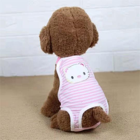 Chiloți sanitari pentru câini, pantaloni fiziologici pentru animale de companie cu bretele reglabile, salopete din bumbac, reutilizabile, respirabile, pentru cățeluș