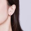 Star Cubic Zirconia Huggie Hoop Earrings for Women Teen Girls Sterling Silver Constellation Cartilage Cute Charms CZ Sleeper Small Hoop Dainty Stars E