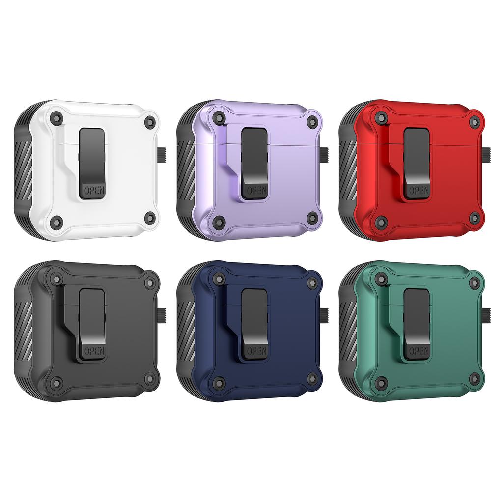 Lock Case Earbuds Tactical Guard Shell For Pods 4 Protector With Auto Release Top And Enhances Impact Resistance