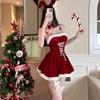 Sexy Christmas Bunny Cosplay Womens Sexy Lingerie Sweet Dress Set