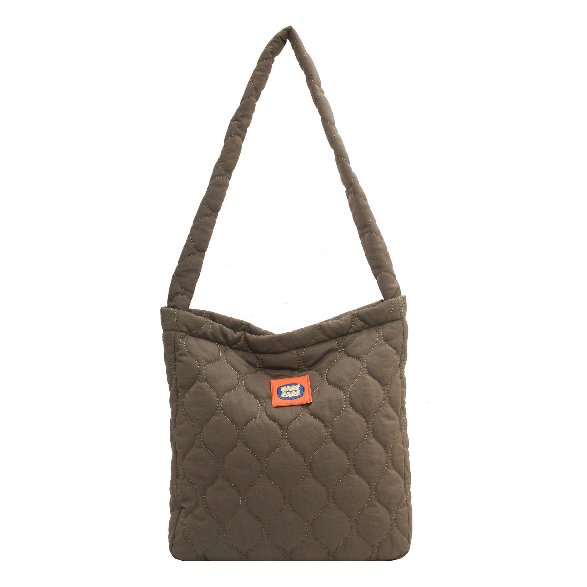 

Ромбовидная вышивка, нитки, наплечная сумка, женская, большой вместимости, студенческая сумка для занятий, холщовая сумка, рабочая сумка, простая тканевая сумка