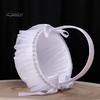 Innovative Portable Exquisite Workmanship Hand Flower Basket Feather Design Wedding Bridesmaid Flower Basket Scene Layout Prop