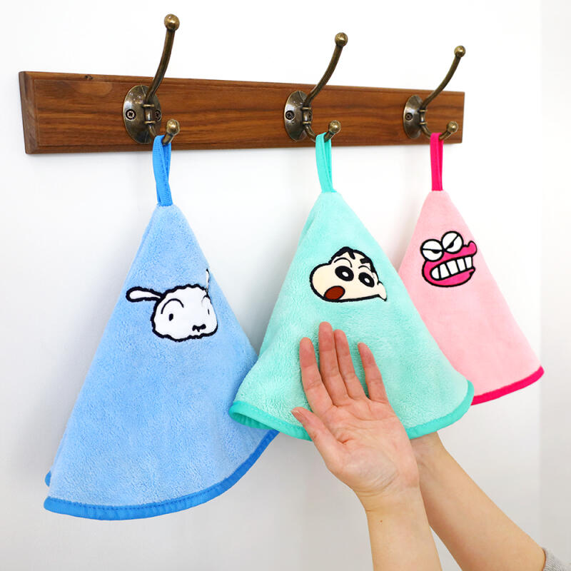 Jjanggu Hand Towel Set 3P Round Kitchen Towel Crayon Shin-chan) Hand Towel Set 3P