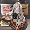  Luxury Floral Print Silk Square Scarf Women Soft Satin Kerchief Hairband Head Hijab Lady Headband Foulard Bag Ribbon