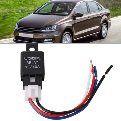 1 x Kabelkabel, Auto-Relais, 1 x Auto-Relais, 12 V, 4-polig, Schwarz