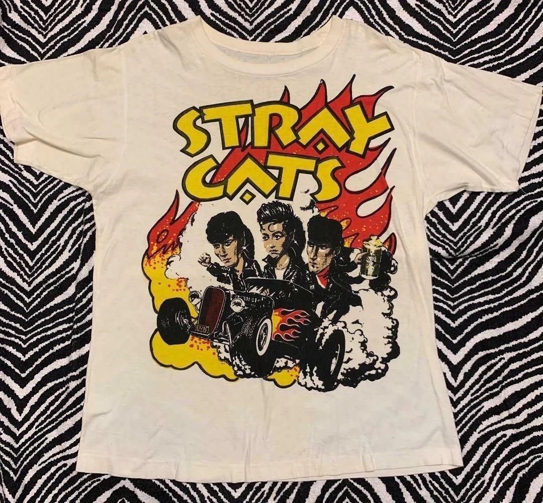 Reprint Stray Cats Rockabilly Cotton White Men S-234XL T-Shirt PP2302 M