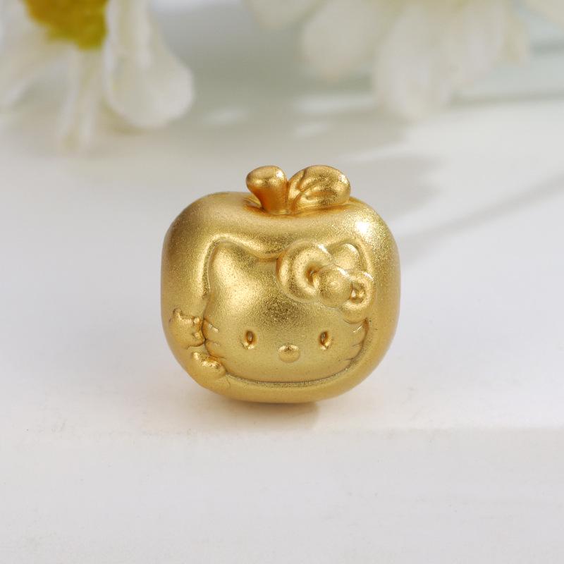 Sterling Silver 999 Hello Kitty Beaded Handwoven Rope Jewelry