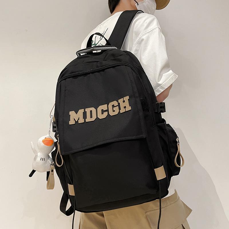 Large-capacity Backpack School Bag for Primary and Secondary School Students, Simple Harajuku Bag